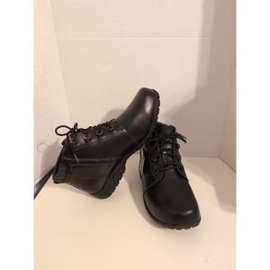 NWT Propet Delaney Round Toe Lace Up Zippered Booties Women Black Sz. 10